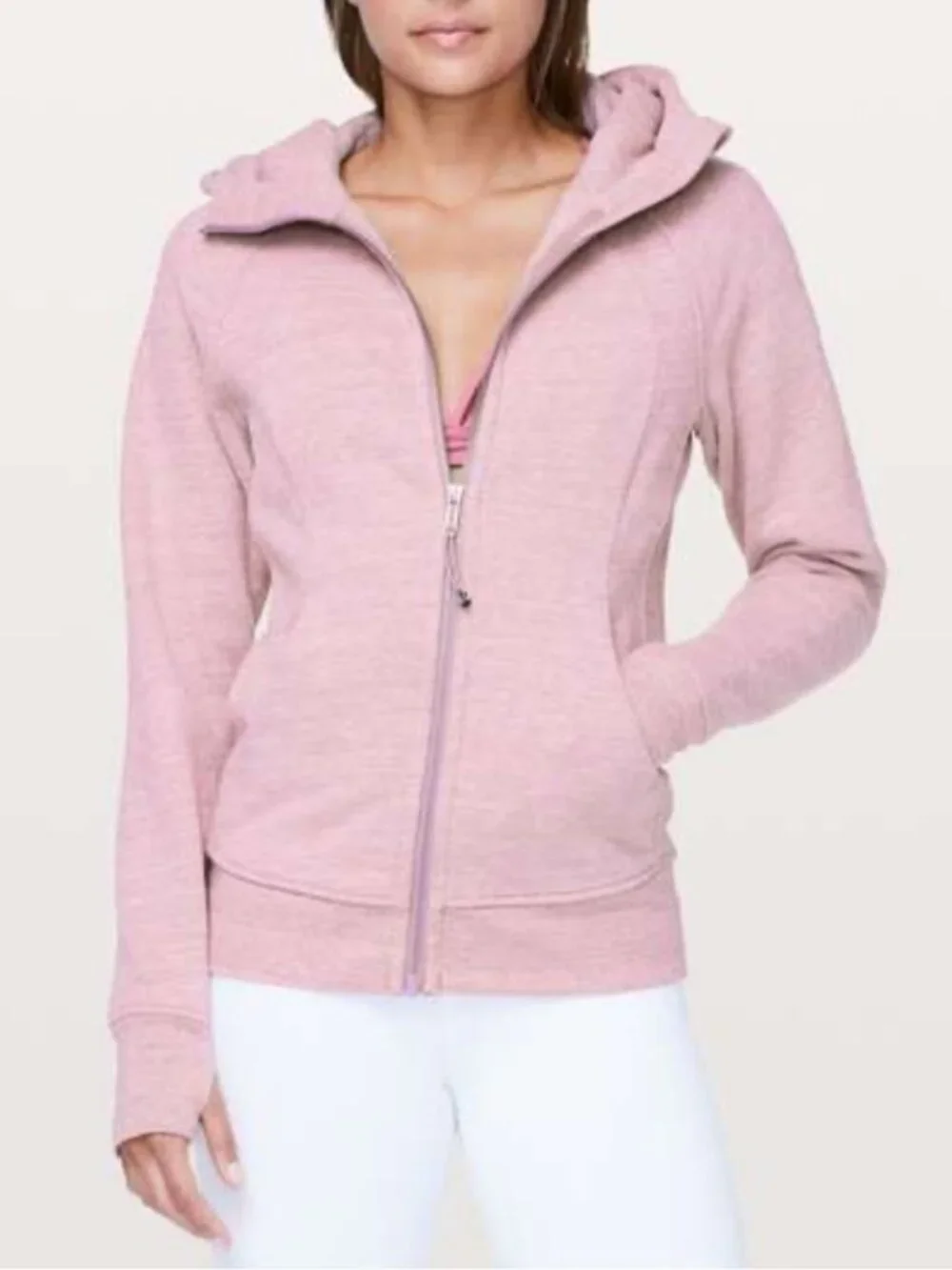 Lululemon Scuba Hoodie Light Cotton Fleece Heathered Space Dyed Vintage Mauve 2